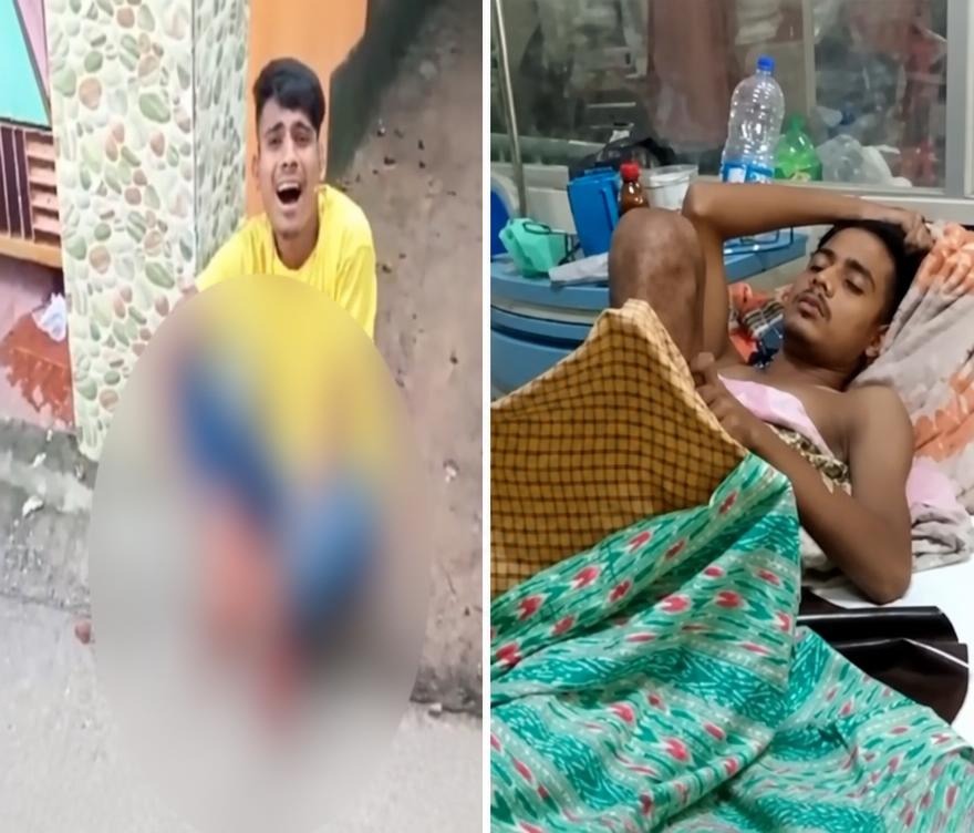 সুনামগঞ্জের গ্যারেজে লুকিয়ে থাকা যুবকের পায়ে পয়েন্ট ব্ল্যাঙ্ক রেঞ্জে গুলি চালায় যে পুলিশ কর্মকর্তারা